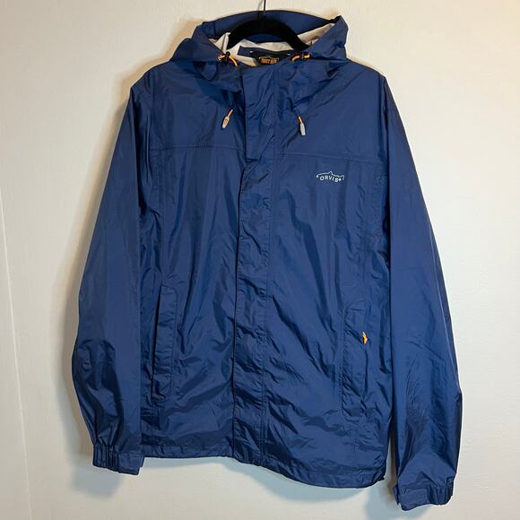 Orvis Trout Bum Blue Fishing Windbreaker Zip-up Jacket Men’s Size Medium - Picture 1 of 10